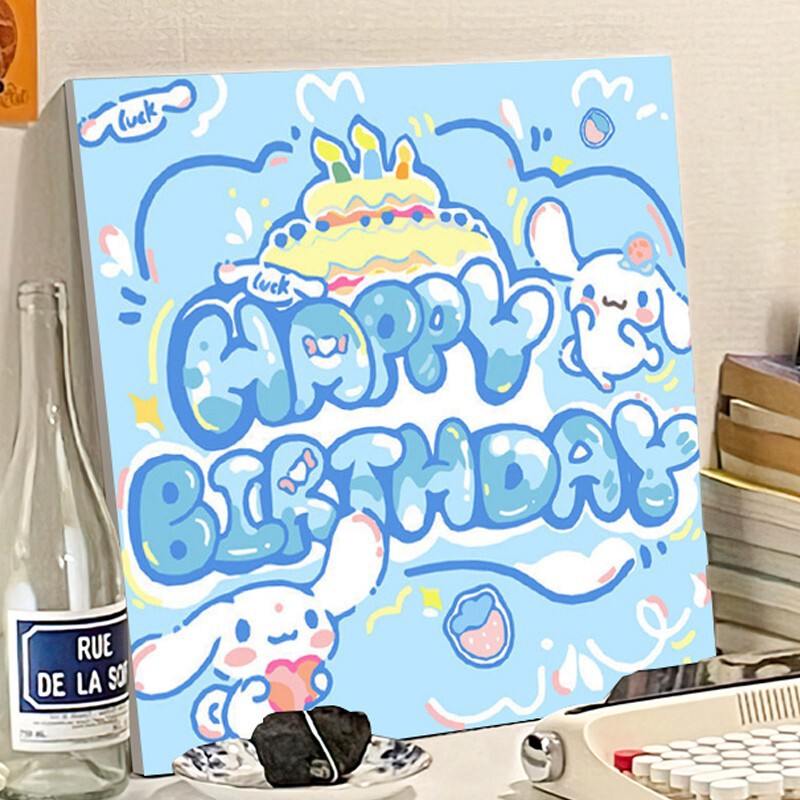 Manufacturer Wholesale Happy Birthday Gift Digital Oil Painting DIY Coloring Painting Handmade Acrylic Oil Painting Decorative Painting