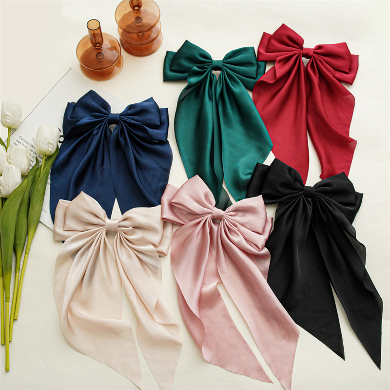 25g Weight Women's Fashion Bow Knot Cloth Hair Clip