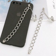 New Metal Double Layer Small Butterfly Phone Case Accessory Hole Shoes Hook Decor DIY Phone Chain