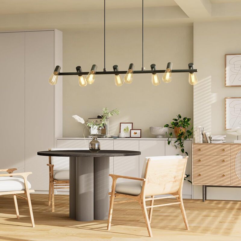 Cross-border chandelier for farmhouse chandelier black linear chandelier industrial rustic metal chandelier