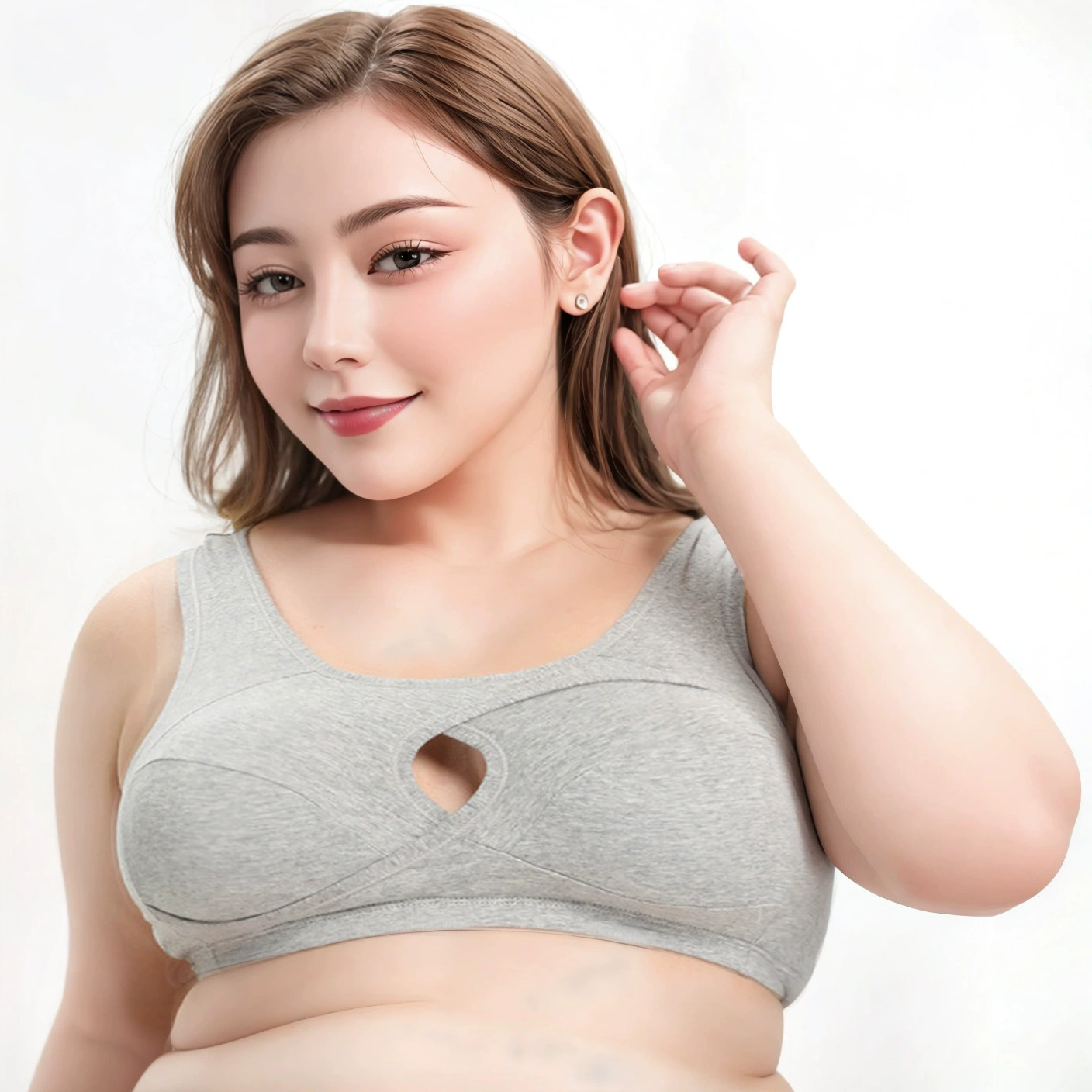 Однотонный хлопковый беспроводной анти-расширение сна бюстгальтер жилет бесшовный пуш-ап Регулировка спортивный бюстгальтер