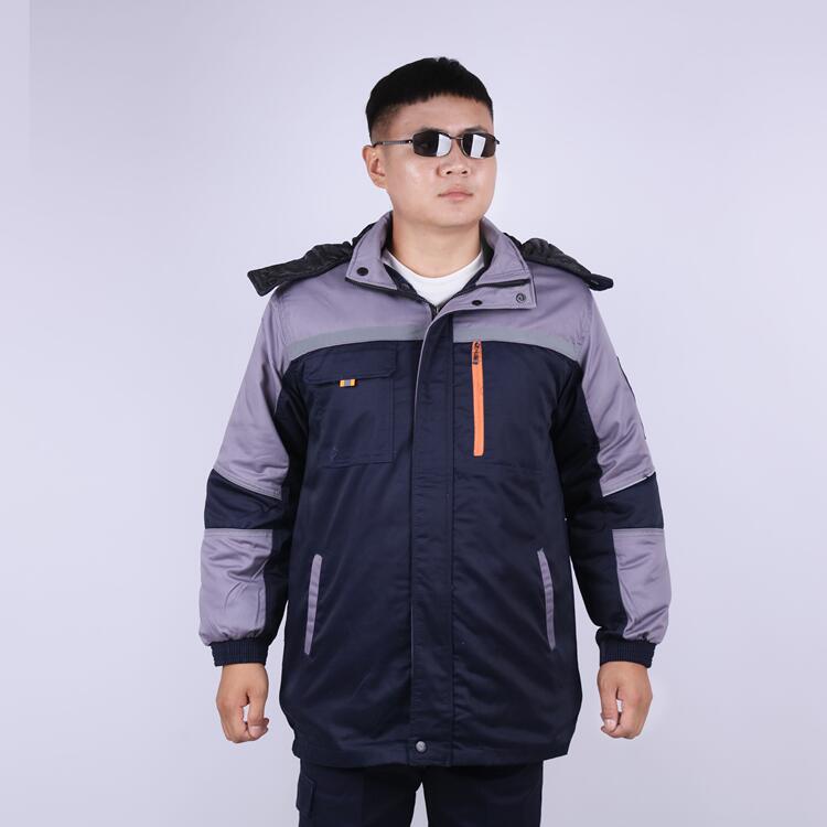 Invierno de algodón grueso tira reflectante desmontable chaqueta de algodón quinta generación de chaqueta de algodón caliente al por mayor hombre