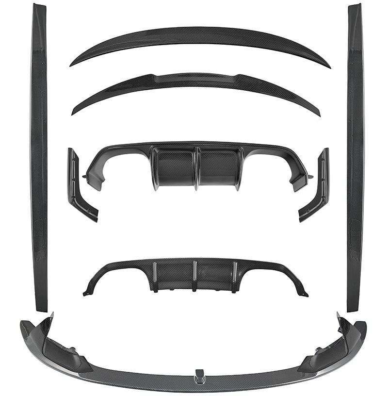 Suitable for Bmw F80/F82/M3/M4 Carbon Fiber Rear Wing Top Wing Rear Spoiler Mp Fixed Wing Without Drilling