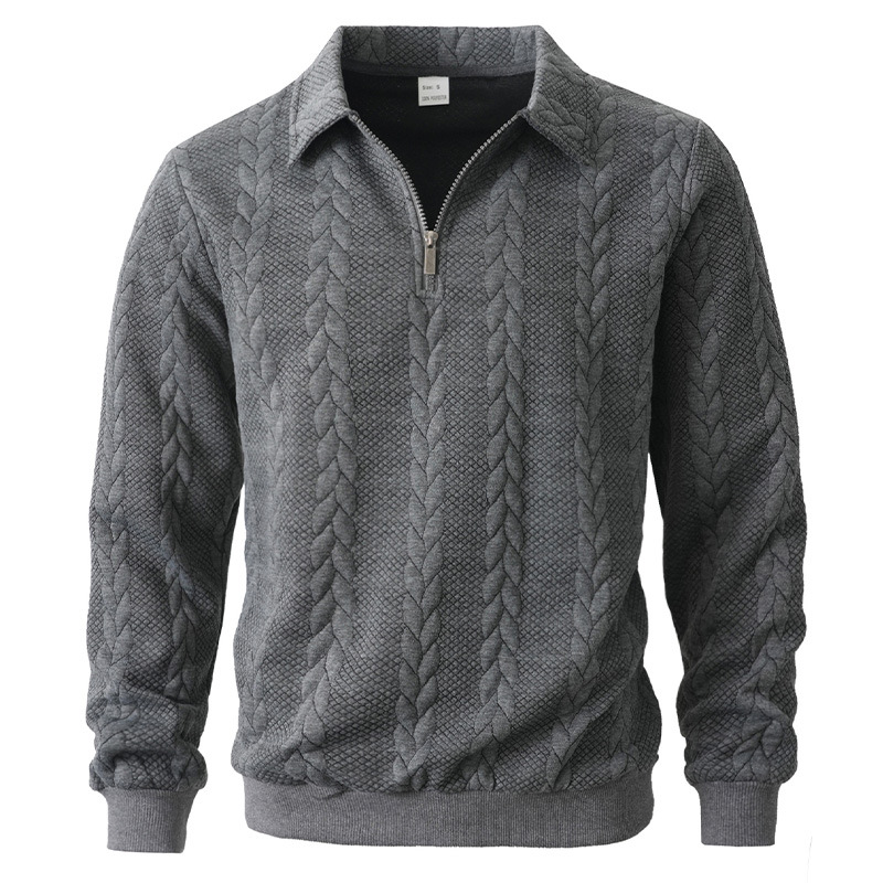 Primavera y otoño ropa de hombre transfronteriza nueva Europa y América comercio exterior exterior exterior ocio al aire libre chaqueta de manga larga con solapa de semiacremallera chaqueta