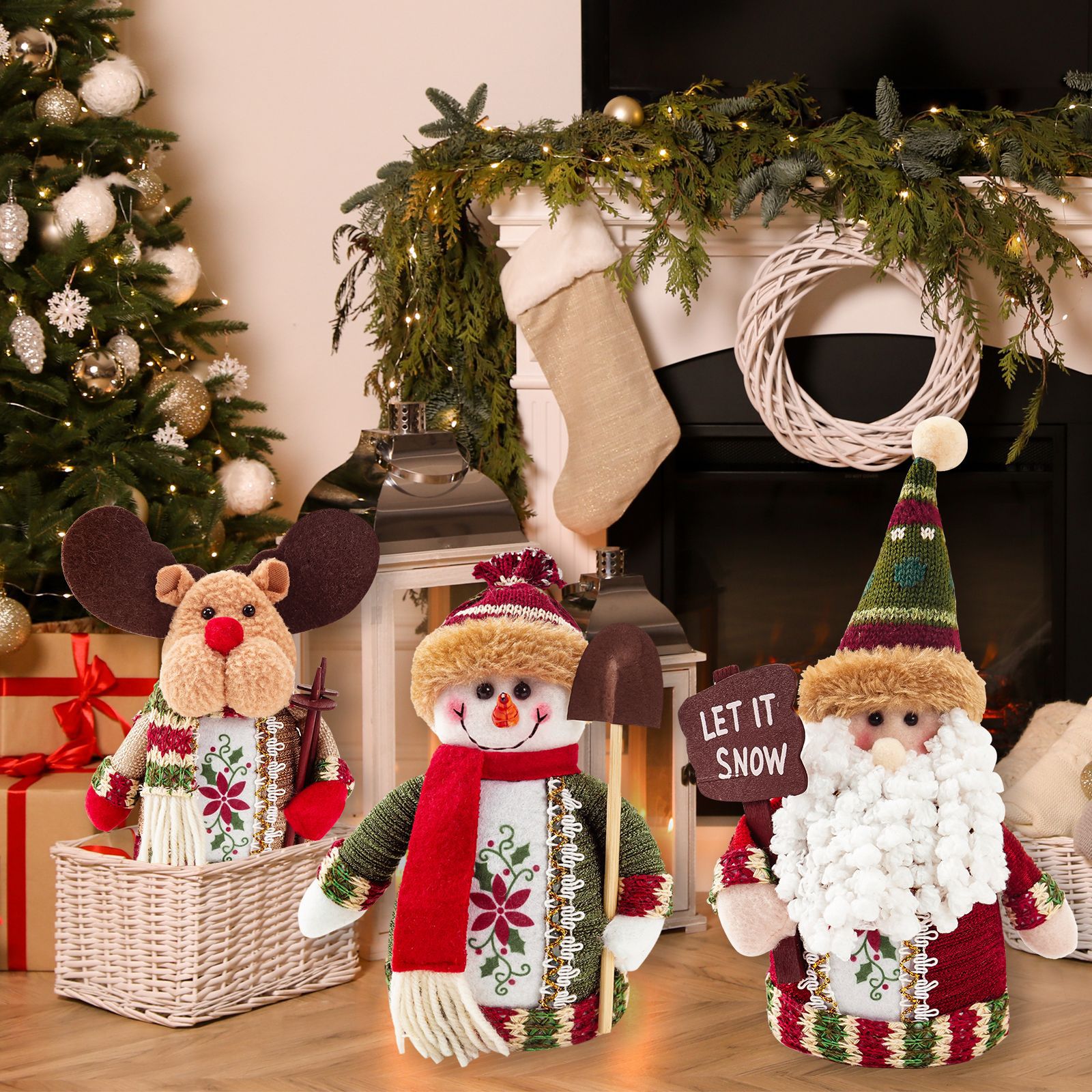 Navidad muñeca Santa muñeco de nieve alce Navidad decoración suministros Navidad atmósfera decoración muñeca