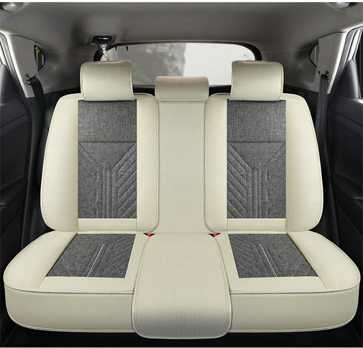 Car Seat Cover, Linen Seat Cushion, Special for All Seasons, Fabric Seat Cushion, Fully Designed and Adaptable, Fully Enclosed Design