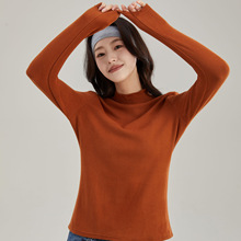 【醋酸羊毛衫】醋酸羊毛衣冬新款纯色双面绒中高领打底衫女