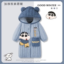 实体批发现货新款现货冬季新款男童夹棉睡袍一件代发