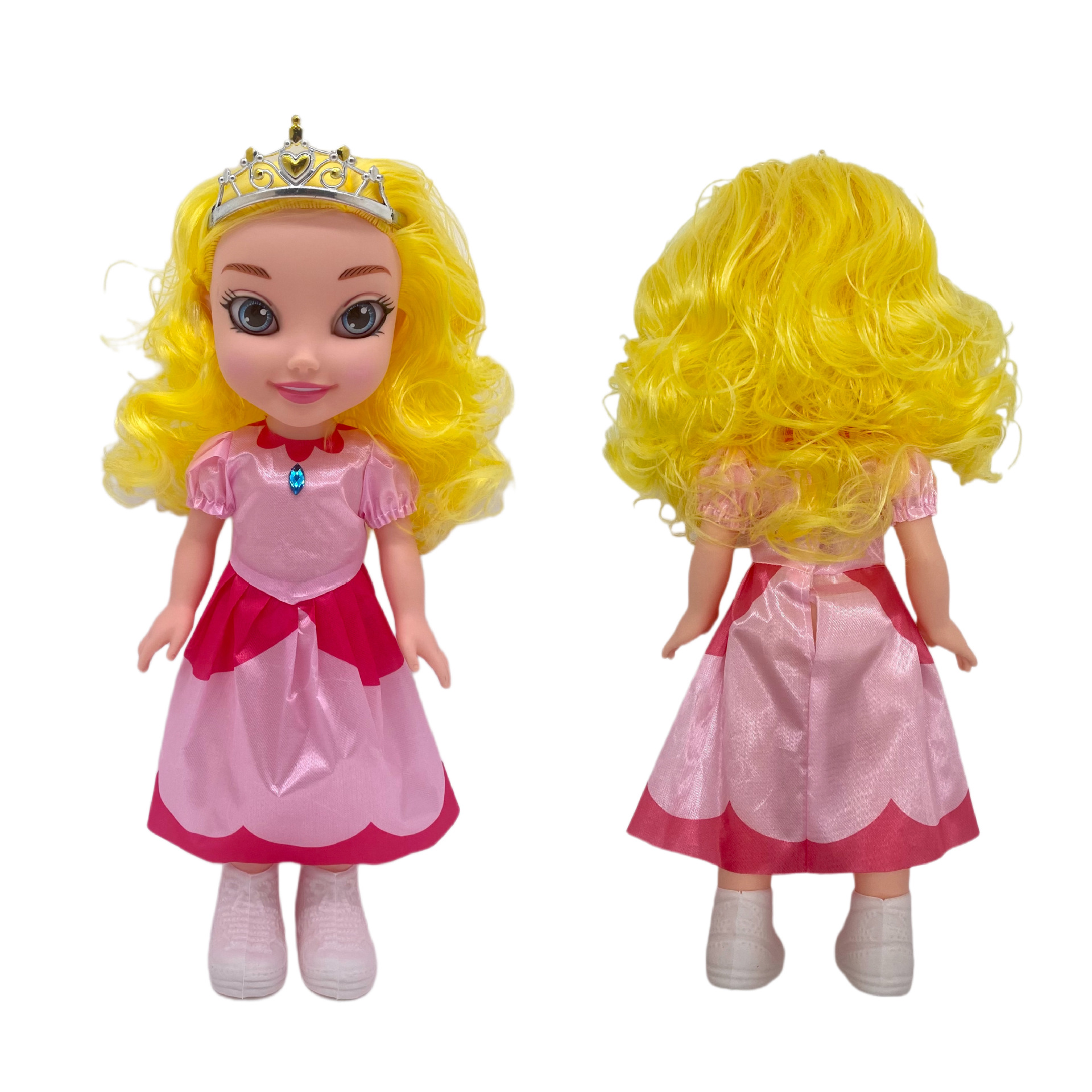 Nuevo Mario biqi princesa biji princesa peachprincess muñeca vinilo juguete música muñeca