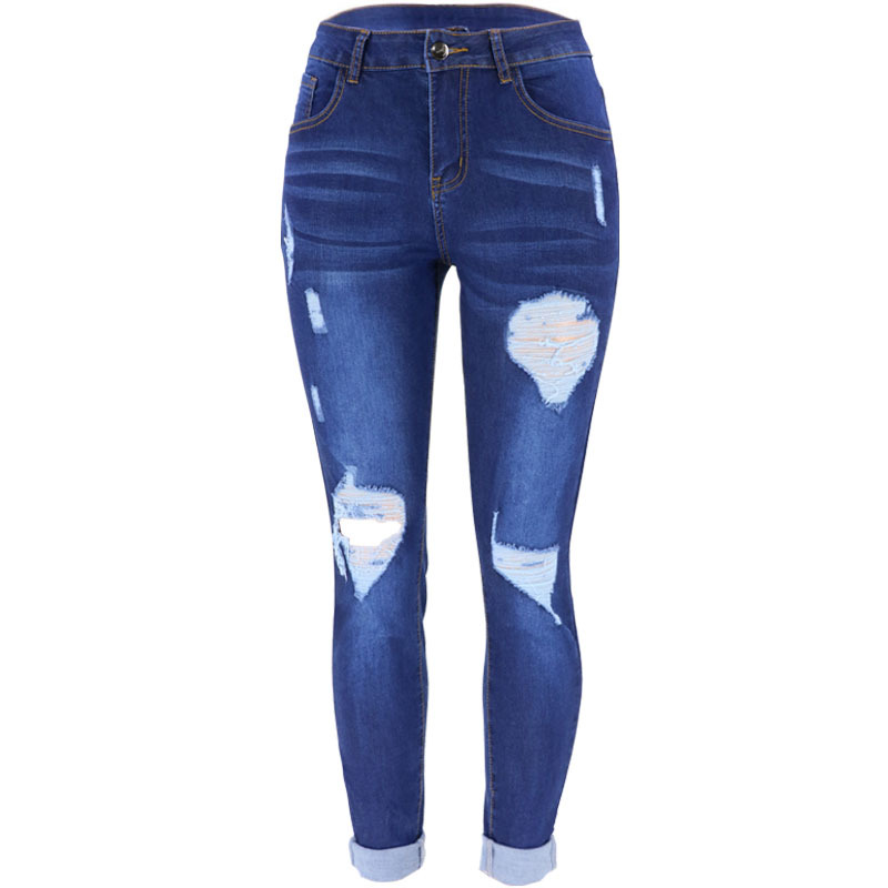 Jeans de Mujer a la Moda, Estilo Europeo y Americano, Lavado Desgastado, Tendencia Otoño 2025, para Amazon y Wish