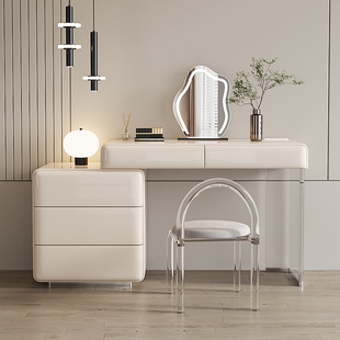 Dressing table paint Italian minimalist cream style bedroom bed end cabinet light luxury makeup table storage cabinet chest of drawers
