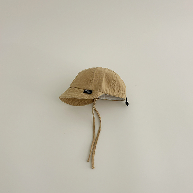 Sombrero infantil coreano para mujeres primavera y otoño coreano sombrero de brida suave sombrero de sol para bebés varones sombrero de verano de color sólido