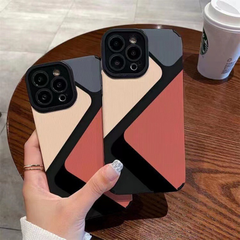 Suitable for splicing color block Apple 14/13 promax mobile phone case iPhone12/11 anti-fall 8p/X/XR full package