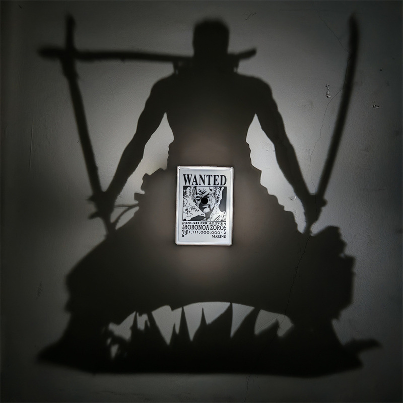 One Piece Zoro Creative Light and Shadow Night Light Anime Peripheral Ambient Light Gift for Friends Birthday Surprise Boys Gift