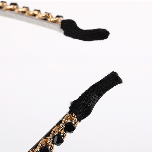 New retro temperament fashionable crystal headband Korean style trendy headband hair accessories ins simple face wash and pressure headband