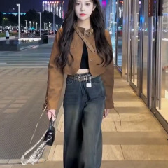 小众设计感皮衣短外套春秋季2025美拉德机车小个子pu皮夹克上衣女