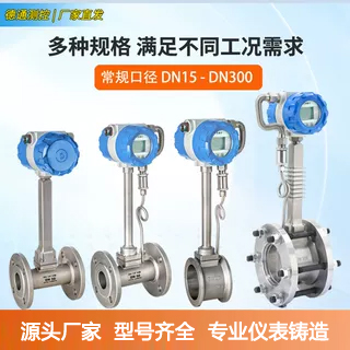 蒸汽涡街流量计量表压缩空气天然气氮氢氩氧气体污水液体水柴汽油