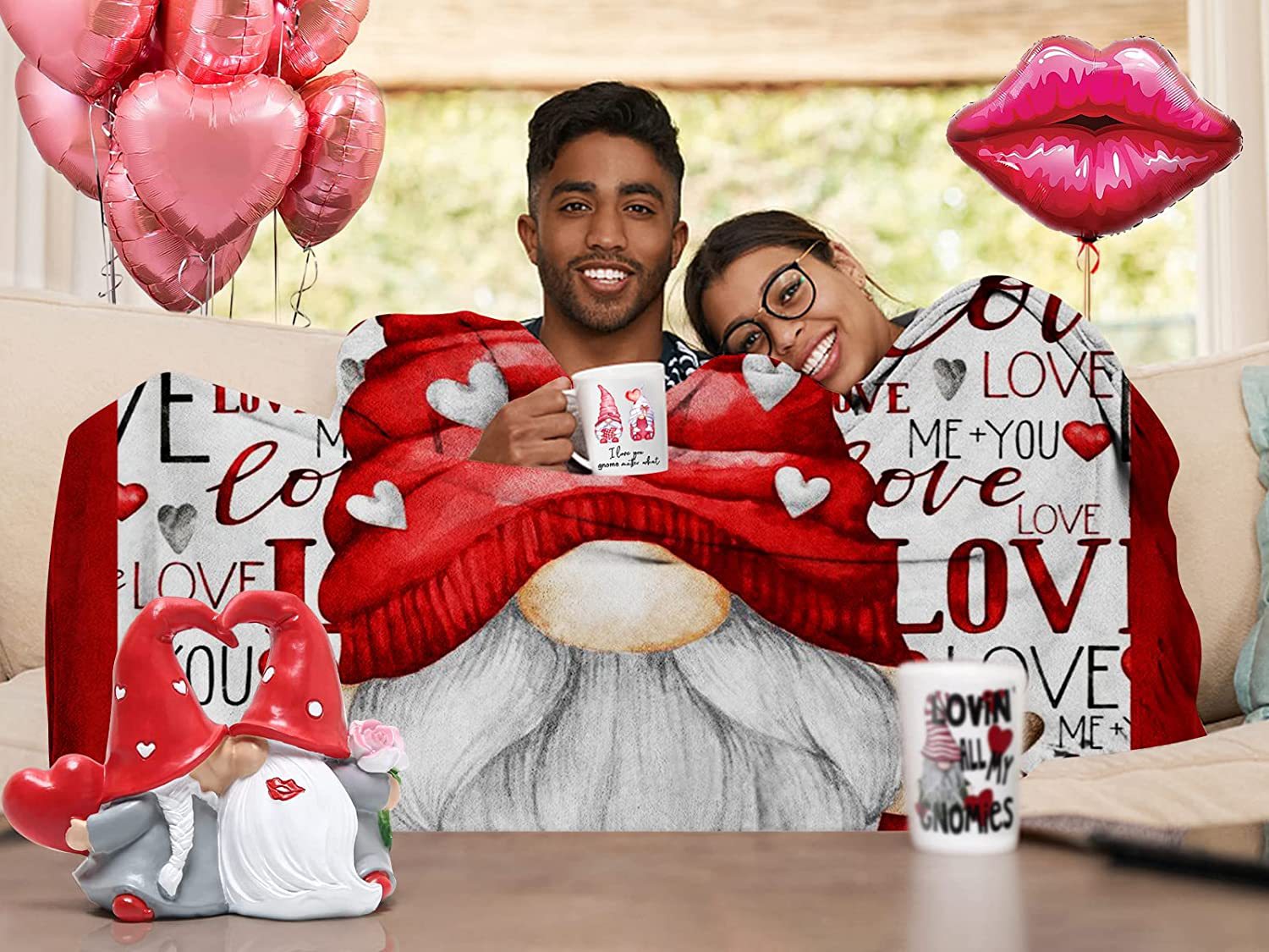 Decke mit Liebesbriefbezug für Sofabettwäsche, ultraweiche Flanelldecke_voghion.com