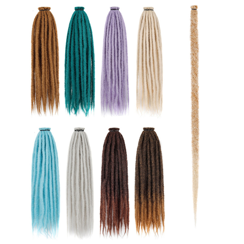 Cross-Border Foreign Trade 24inch Single Strand Dreadlocks Reggae Street Dance Felt Dreadlocks Wig Dreadlocks Hand-Crocheted Hair Extensions Dreadlocks