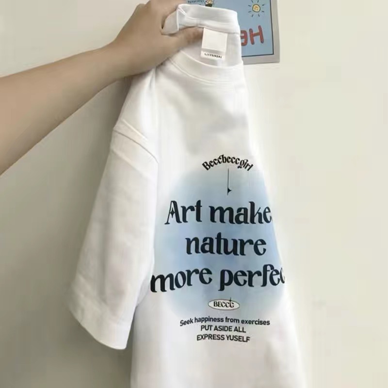 Camisetas de manga corta para hombres y mujeres, estilo corto para adolescentes, camisetas modernas para mujeres de celebridades de internet, estilo de moda informal y versátil para hombres.