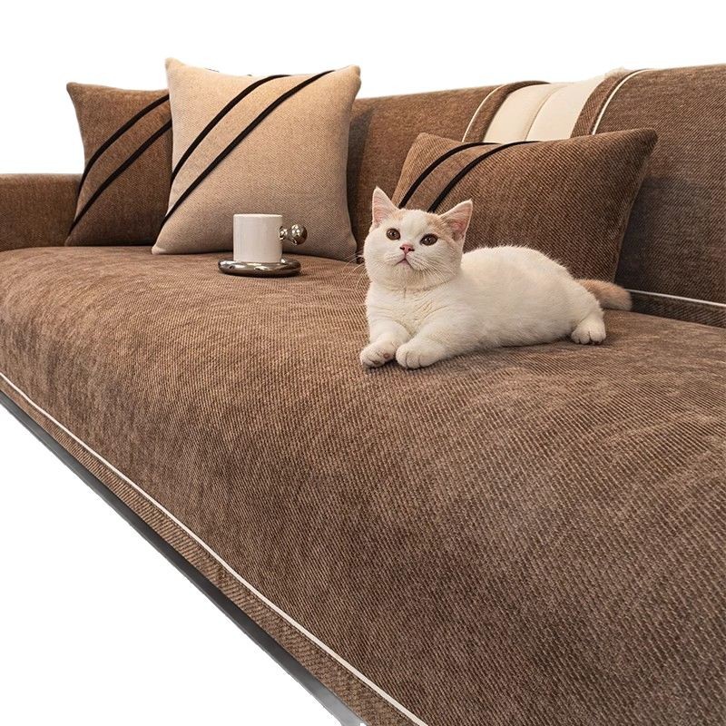 2025 nuevo cojín de sofá de lujo ligero de alta calidad, cojín antideslizante de Schneider, cuatro estaciones de sofá recto universal