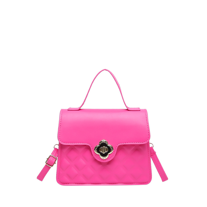 Temperamento de la textura de la bolsa de hombro de bloqueo de la mujer bolso de diamante 2024 otoño y invierno nuevo estilo coreano bolso cuadrado