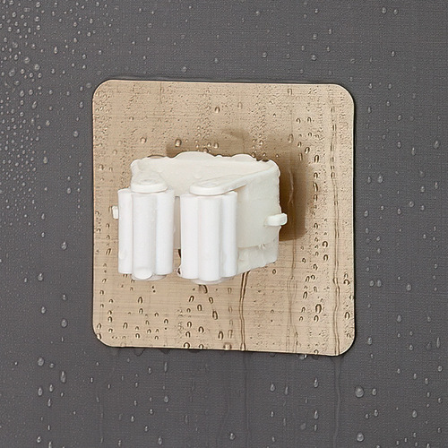 Stronghold Clothes Peg Towel Hook Bracket No-Trace Sticky Tape Mop Hook Wholesale Mop Hook Clip