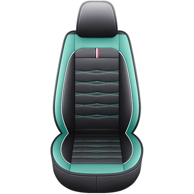 Seat cushion, seat cover: seat cushion fully surrounded seat - black-and-green-single-seat-standard-edition