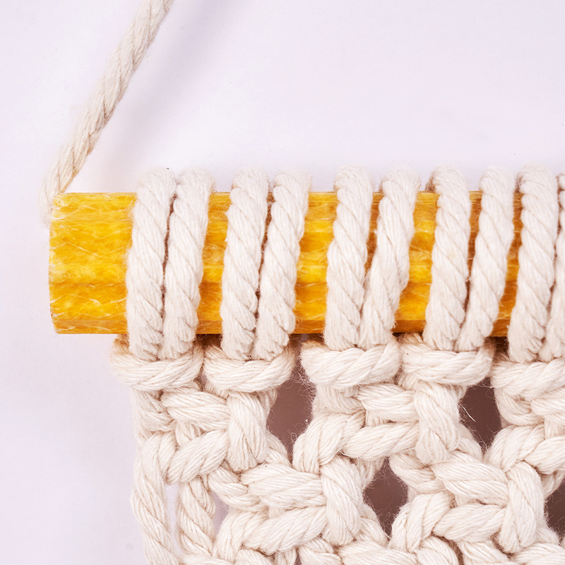 (2개) 국경 간 보헤미안 손으로 짠 코튼 로프 태피스트리 아마존 침실 홈 태피스트리 화이트 코튼 장식 벽