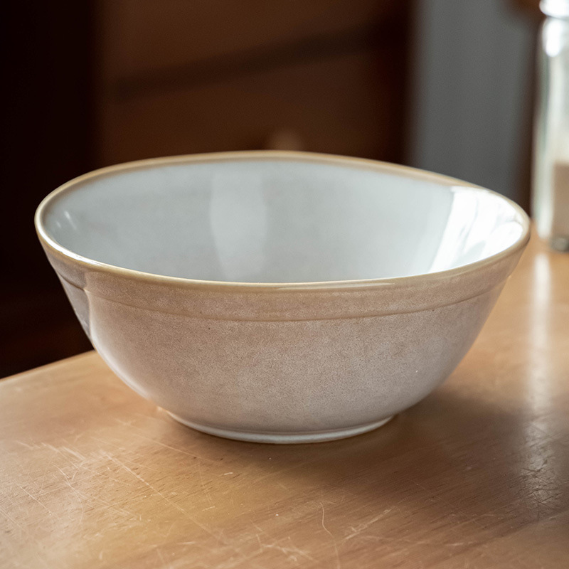 Tacos de ensalada de cerámica japonesa retro tazón de fideos tazón de desayuno casero tazón de polvo de polvo de yogur tazón de avena al por mayor