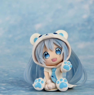 定制卡哇伊初音未来白熊初音 雪初音 Q版2款GK 超萌手办