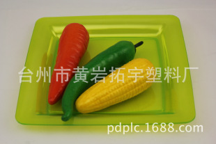 Party Picnic Dinner Disposable Transparent Plastic Tableware Dinner Plate Square Round