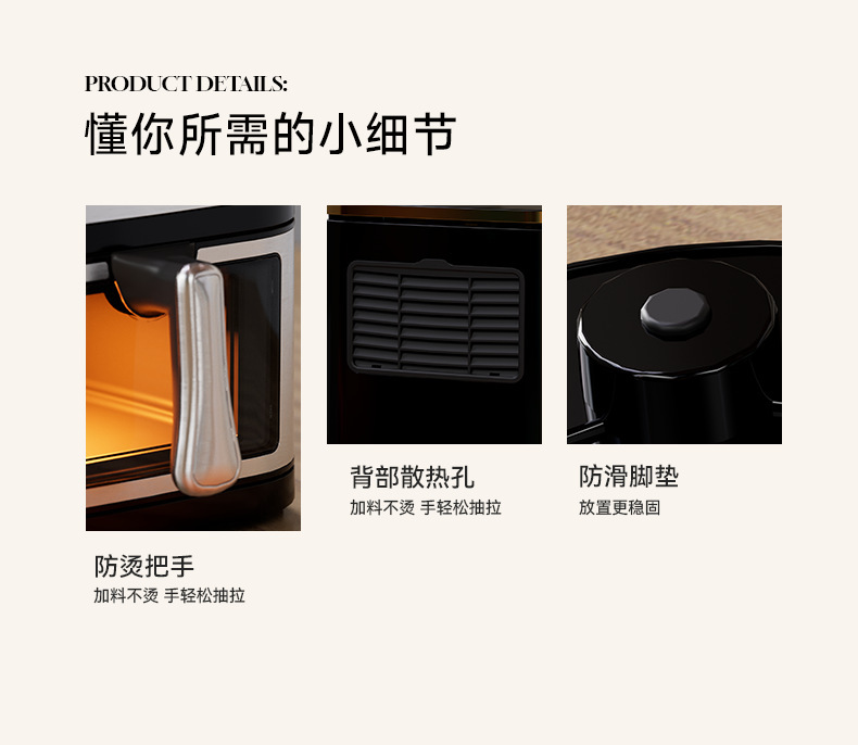Cross-Border Air Fryer Luftfritteuse 12L Multifunktional Smart-Touchscreen-Backofen Großvolumen Haushalts-Elektrofritteuse