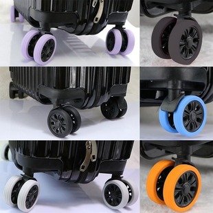 Luggage Case Wheel Protective Cover Silent Wheel Cover Suitcase Roller Trolley Case Replacement Silicone Universal Wheel Protective Cover