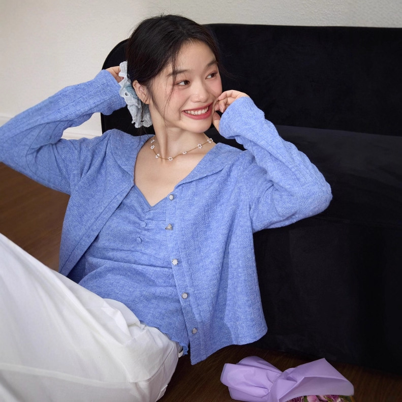 针织衫开衫背心吊带两件套装25秋季穿搭新款女上衣KSA2508013|undefined