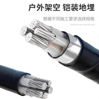 电力电缆YJLV铠装线YJLV22铝芯电缆架空线直埋国标铠装铝芯电缆
