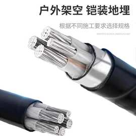 电力电缆YJLV铠装线YJLV22铝芯电缆架空线直埋国标铠装铝芯电缆