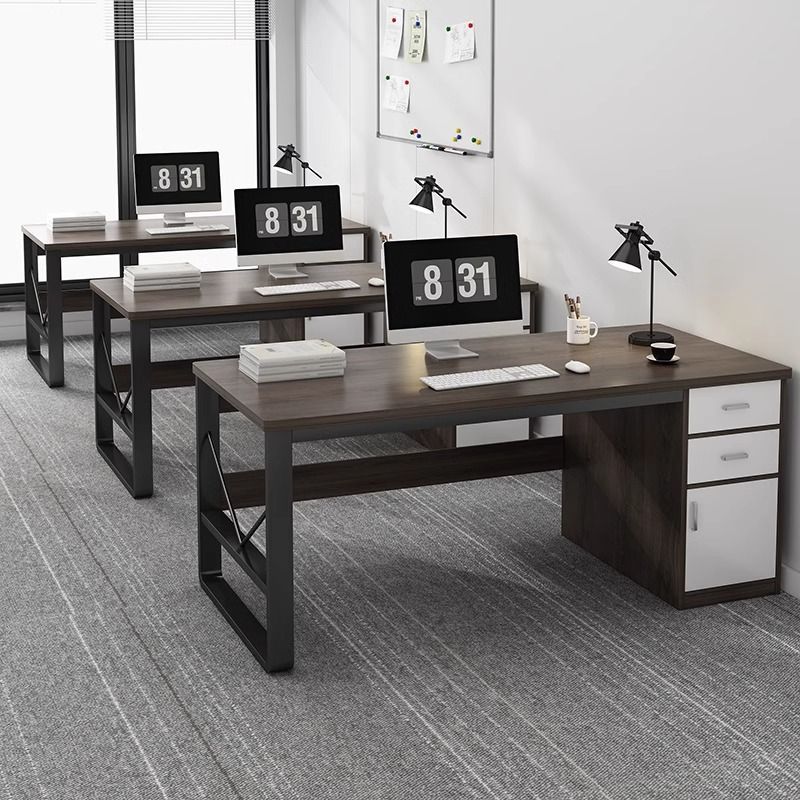 Staff Desk Simple Modern Office Desk Simple Staff Desk and Chair Combination Home Desk Computer Desk