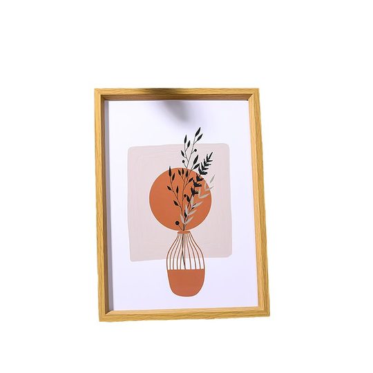 Cross-Border Hot-Selling Simple Wooden Photo Frame Display Wholesale with Beveled 6-Inch 8inch 10inch A4 Creative Wall Hanging Picture Frame