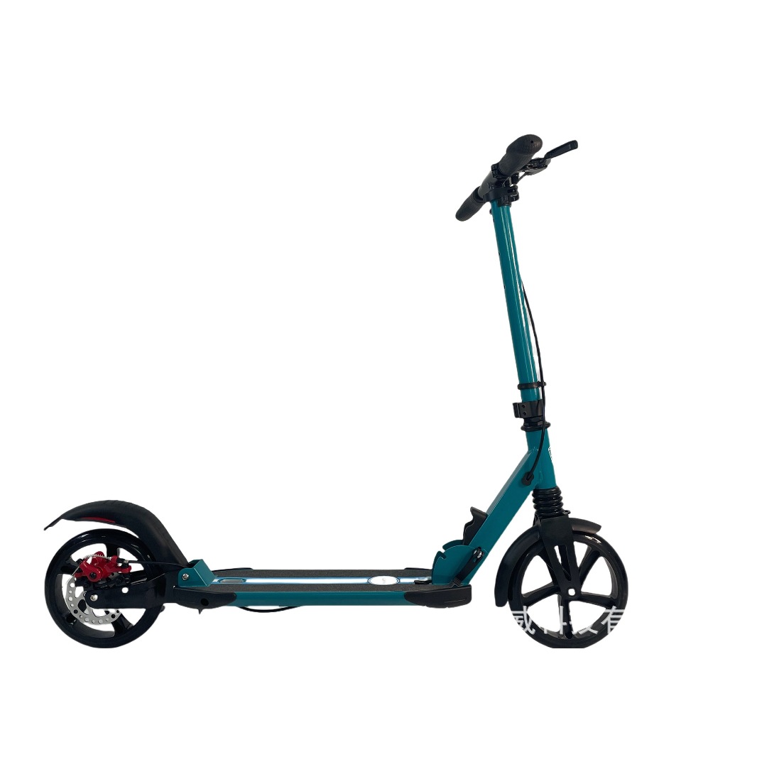 New Kidsren's Iron Frame Anti-Slip Scooter Double-Wheeled Foldableable Bicycle with Foot Support Can Be Lifted and Lowered for Transportation