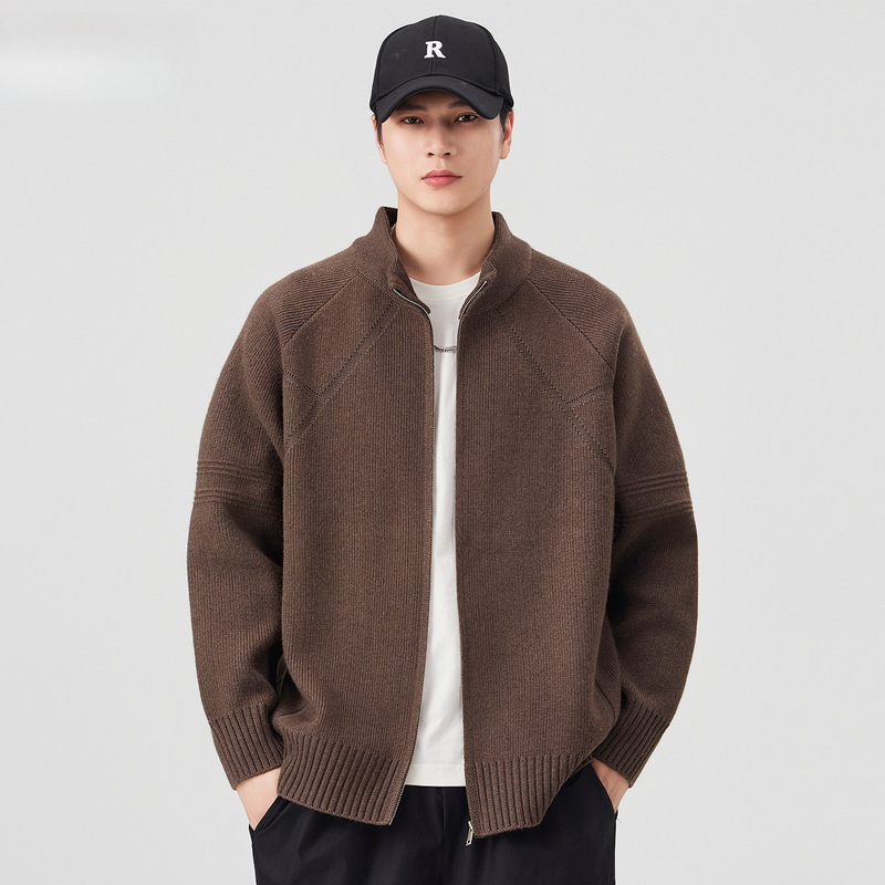 Duke En 930g Heavy Weightweight Cardigan Knitwear Men's Outwear Autumn and Winter Loose Lazy Style American Casual Zipper Knitwear Duke En 930g Heavy Weightweight Cardigan Knitwear Men's Outwear Autumn and Winter Loose Lazy Style American Casual Zipper Knitwear