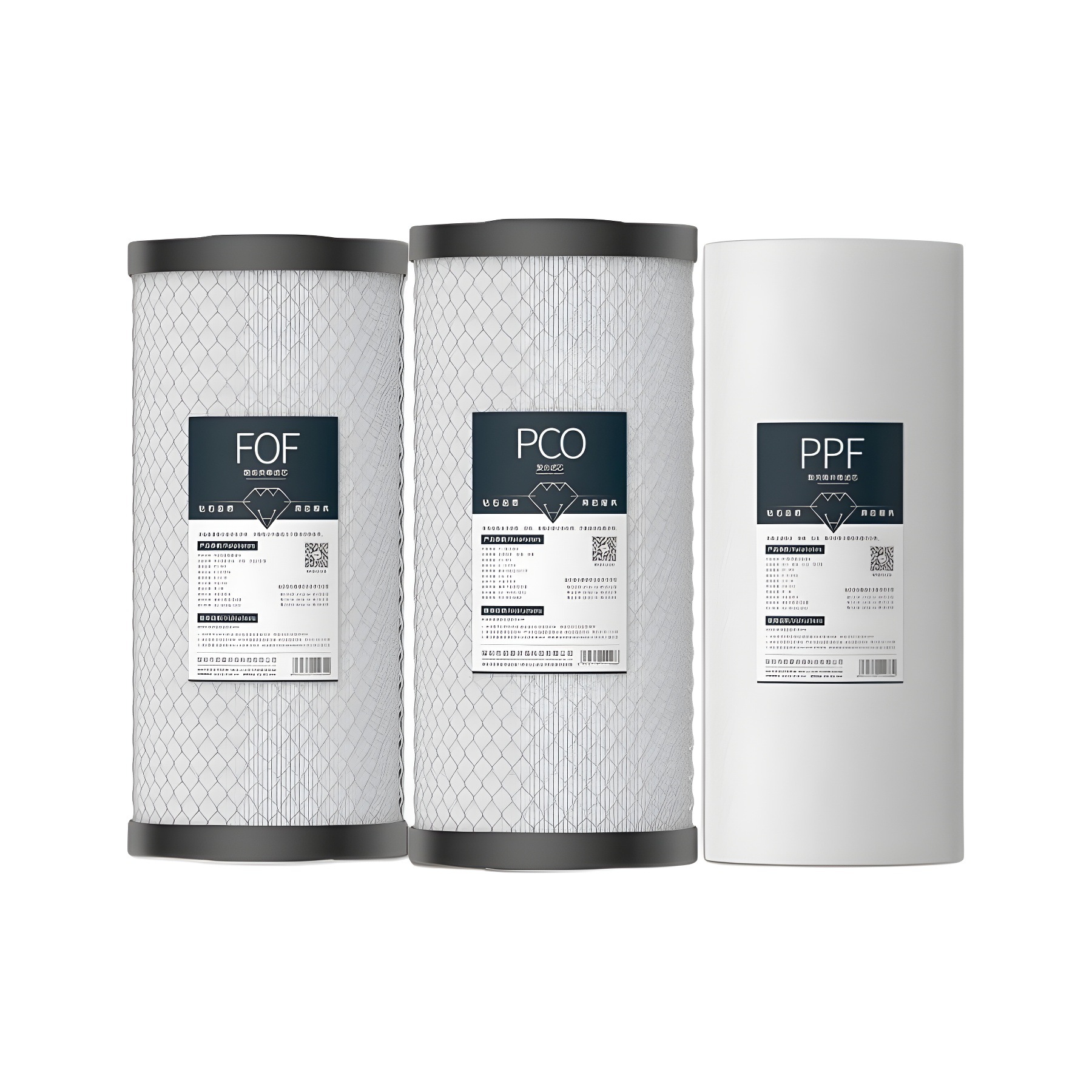 Elemento de filtro frontal gordo grande de 10 pulgadas, algodón PP, carbón activado compuesto, inhibición de incrustaciones, accesorios de filtro de agua del grifo para toda la casa