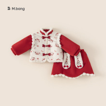 宥宝童装女童汉服套装新款拜年服儿童冬装中国风宝宝半身裙两件套