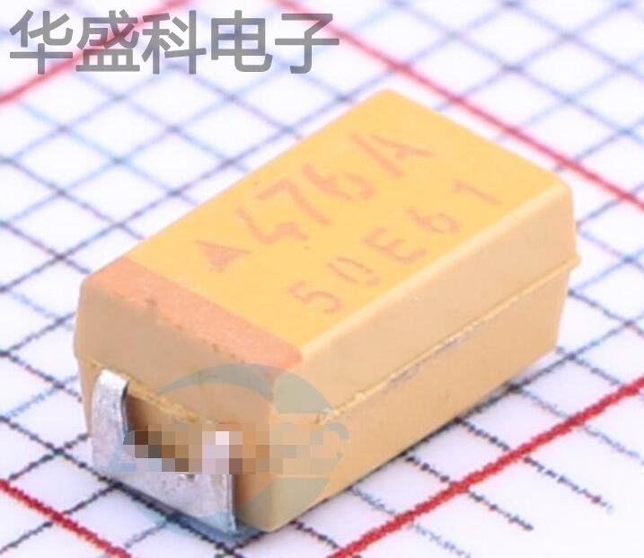TAJC476K010RNJ 描述 47uF(476) ±10% 10V 钽电容器