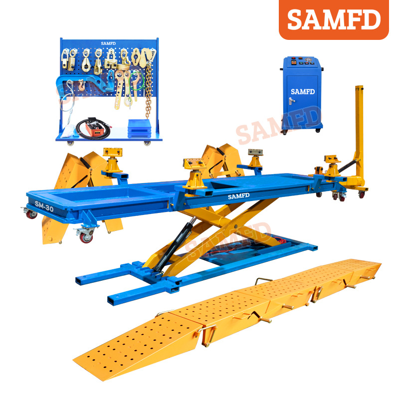 SAMFD instrumento de corrección de vigas de automóvil europeo plataforma de reparación de chapa de marco elevador vertical chapa de carrocería