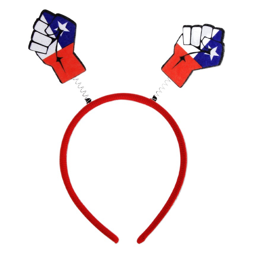 Nuevo Día Nacional de Chile diadema vacaciones carnaval atmósfera decoración blanco rojo azul puño diadema vestir