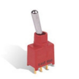 Red Rocker Switch Multi-Pin Toggle Switch Vertical Straight Switch Curved Foot Side Plug Left and Right Toggle Switch Six-Pin