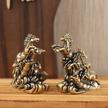 黄铜生肖马摆件万马奔腾玄关客厅茶几摆设装饰万马奔腾工艺品摆件
