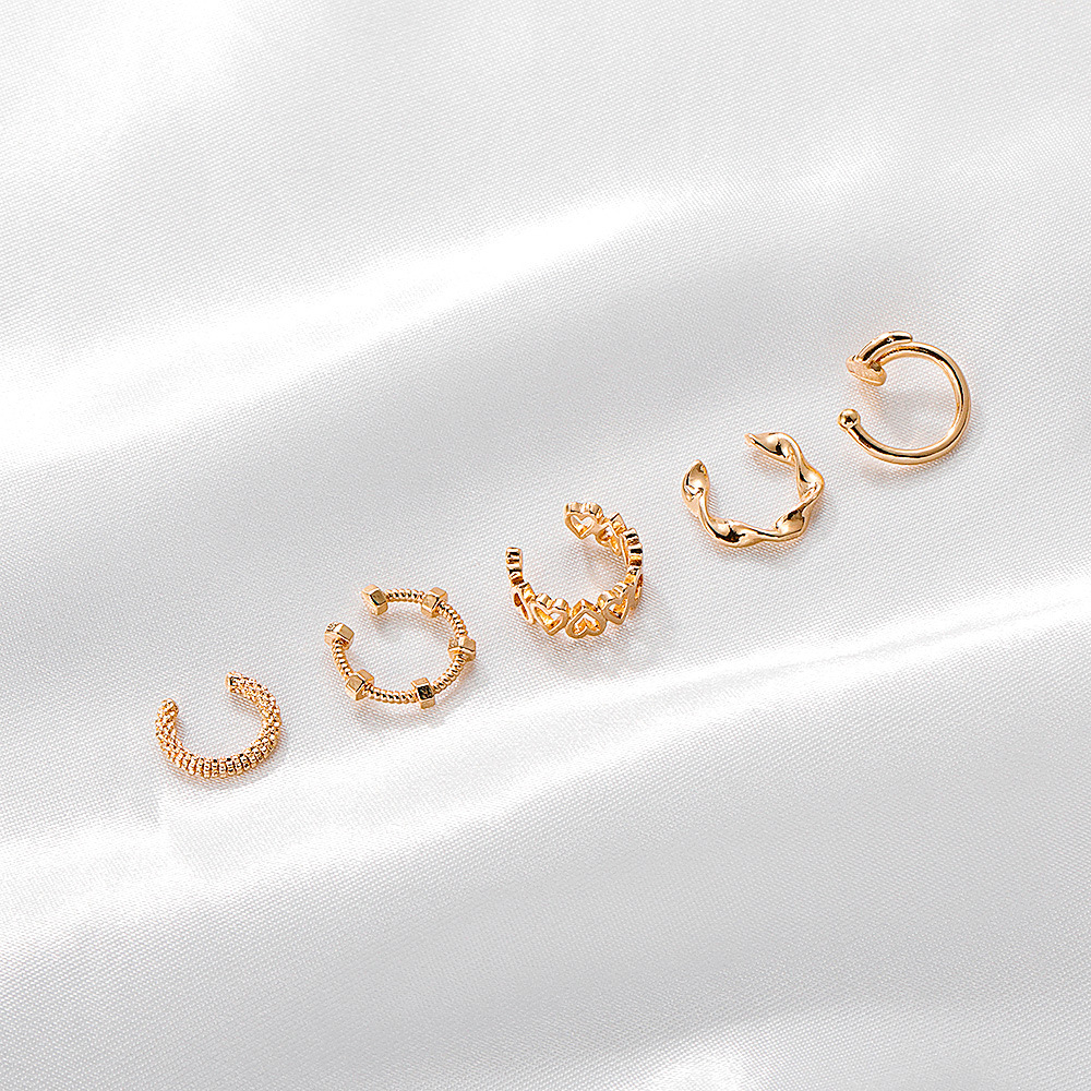 Plating Design Simple Style Geometric Plating Copper No Inlaid Copper Earrings