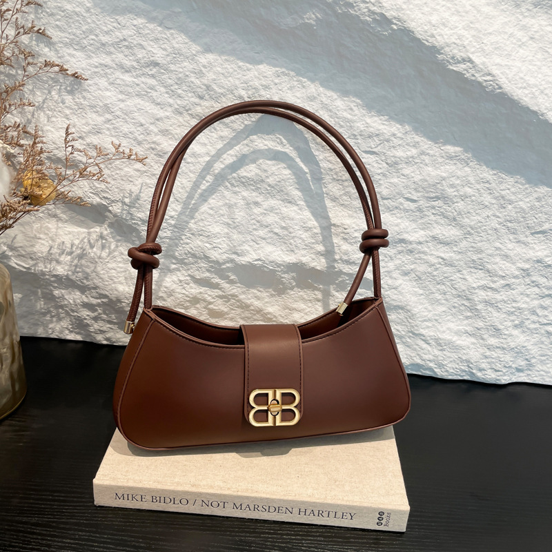 Bolso cuadrado pequeño para axila retro mujer 2024 invierno nuevo hermoso diseño de nicho bolso de mensajero de un solo hombro simple